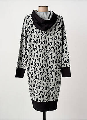 Robe pull coupe droite manches longues gris JOY OF LIFE femme