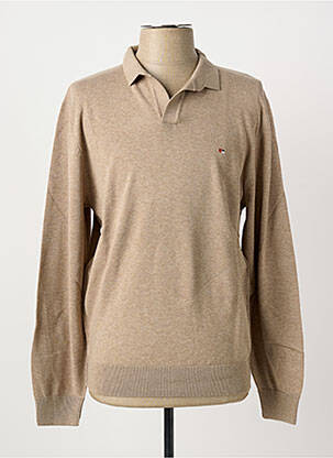 Polo manches longues manches longues marron JUPITER homme