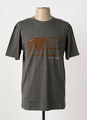 T-shirt coupe droite manches courtes vert JUPITER homme