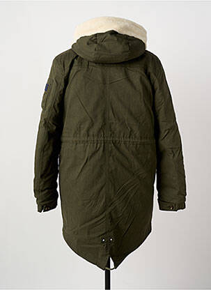 Parka manches longues a capuche vert PIONEER homme