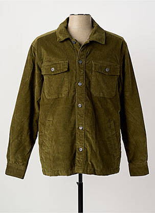 Veste casual fermeture boutonnée sur le devant vert PIONEER homme