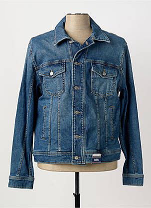 Veste casual fermeture boutonnée sur le devant bleu PIONEER homme