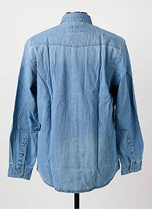 Chemise manches longues coupe cintrée bleu PIONEER homme