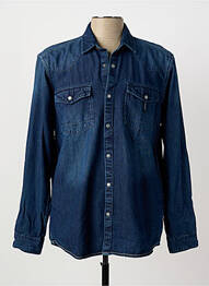Chemise manches longues coupe cintrée bleu PIONEER homme