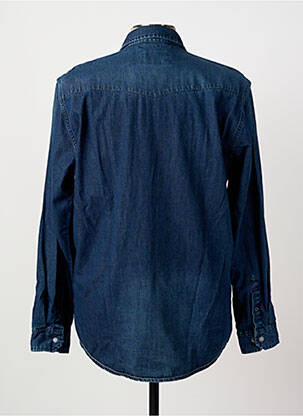 Chemise manches longues coupe cintrée bleu PIONEER homme