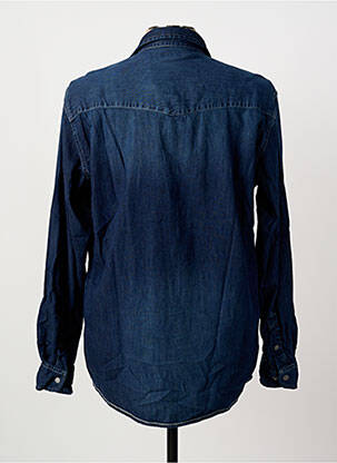 Chemise manches longues coupe droite bleu PIONEER homme