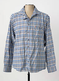 Chemise manches longues imprimé carreaux bleu JUPITER homme