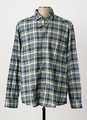 Chemise manches longues coupe droite bleu JUPITER homme