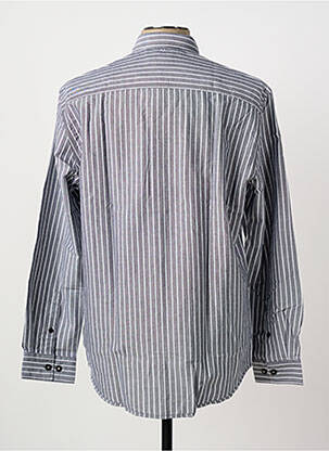 Chemise manches longues imprimé rayures bleu PIONEER homme