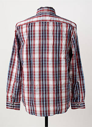 Chemise manches longues imprimé carreaux rouge JUPITER homme