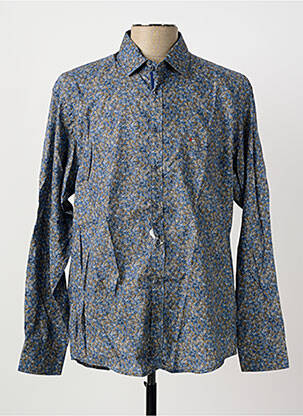 Chemise manches longues imprimé fantaisie bleu JUPITER homme
