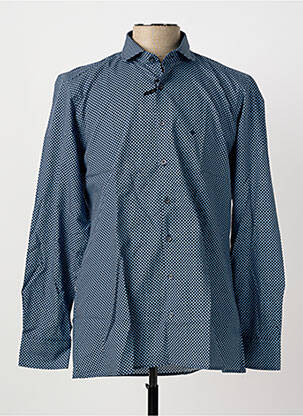 Chemise manches longues imprimé fantaisie bleu JUPITER homme