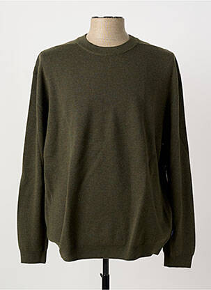 Pull col rond manches longues vert PIONEER homme