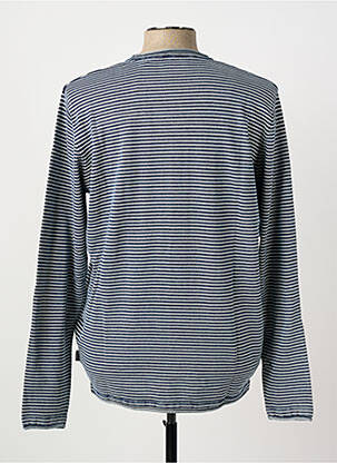 Pull coupe droite manches longues bleu PIONEER femme