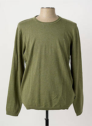 Pull col rond manches longues vert PIONEER homme