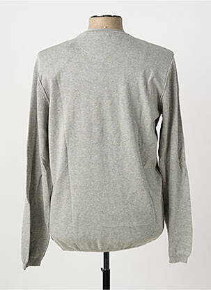 Pull col rond manches longues gris PIONEER homme