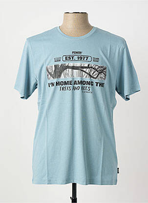 T-shirt coupe cintrée manches courtes bleu PIONEER homme