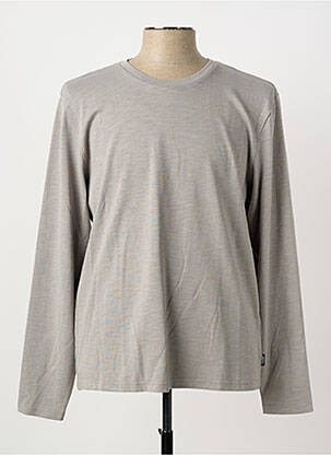T-shirt coupe cintrée manches longues marron PIONEER homme