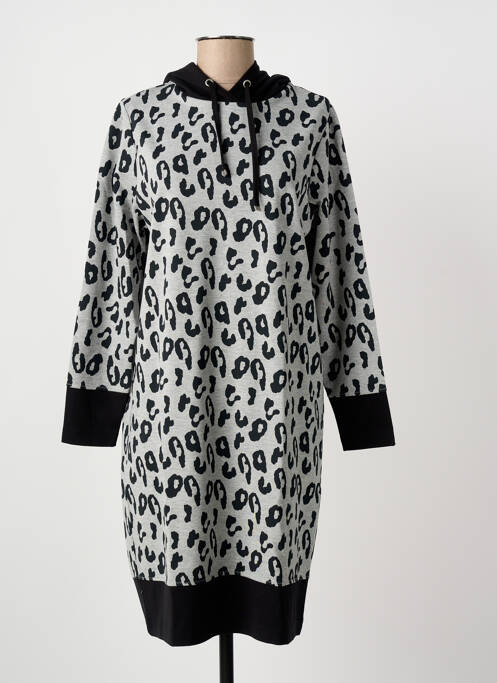 Robe pull coupe droite manches longues gris JOY OF LIFE femme