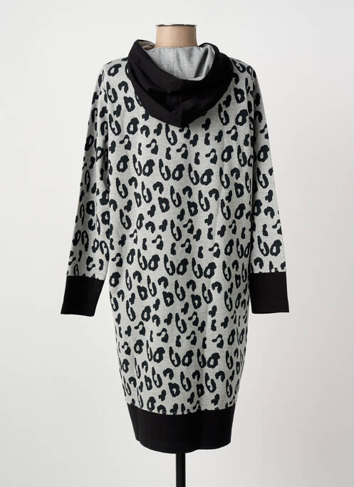 Robe pull coupe droite manches longues gris JOY OF LIFE femme