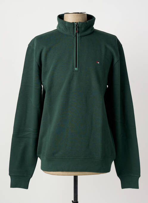 Sweat-shirt col col montant manches longues vert JUPITER homme