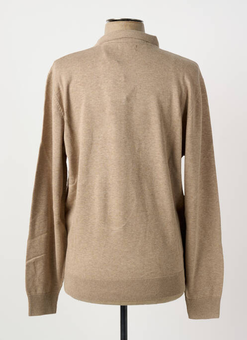 Polo manches longues manches longues marron JUPITER homme