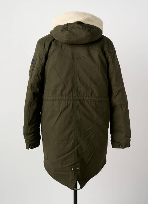 Parka manches longues a capuche vert PIONEER homme