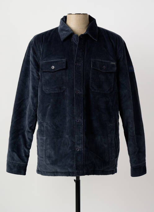 Veste casual fermeture boutonnée sur le devant bleu PIONEER homme