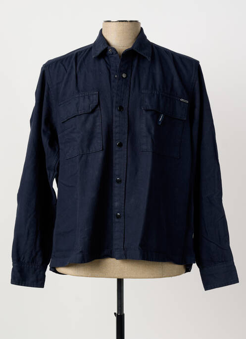 Veste casual fermeture boutonnée sur le devant bleu PIONEER homme