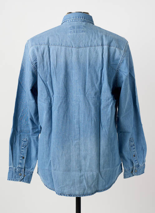 Chemise manches longues coupe cintrée bleu PIONEER homme