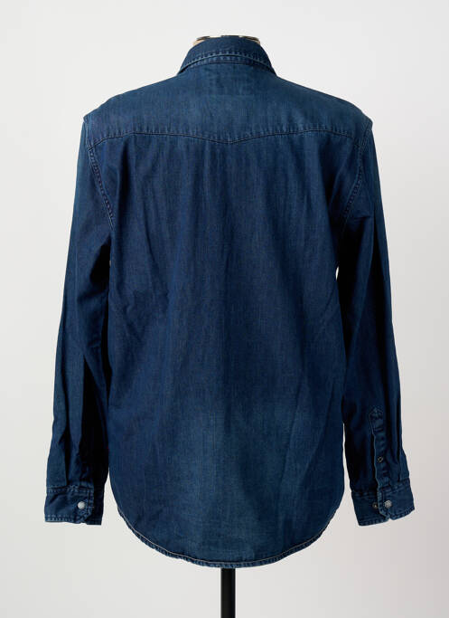 Chemise manches longues coupe cintrée bleu PIONEER homme