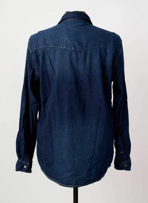 Chemise manches longues coupe droite bleu PIONEER homme