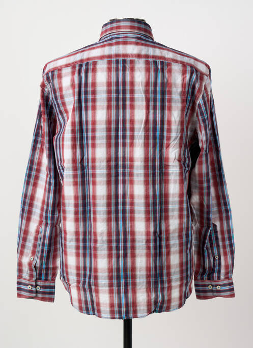 Chemise manches longues imprimé carreaux rouge JUPITER homme