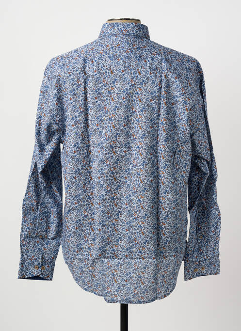 Chemise manches longues coupe droite bleu JUPITER homme