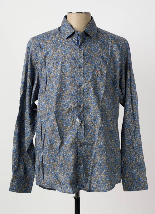 Chemise manches longues imprimé fantaisie bleu JUPITER homme