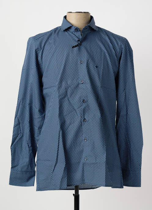 Chemise manches longues imprimé fantaisie bleu JUPITER homme