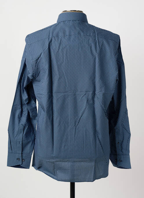 Chemise manches longues imprimé fantaisie bleu JUPITER homme