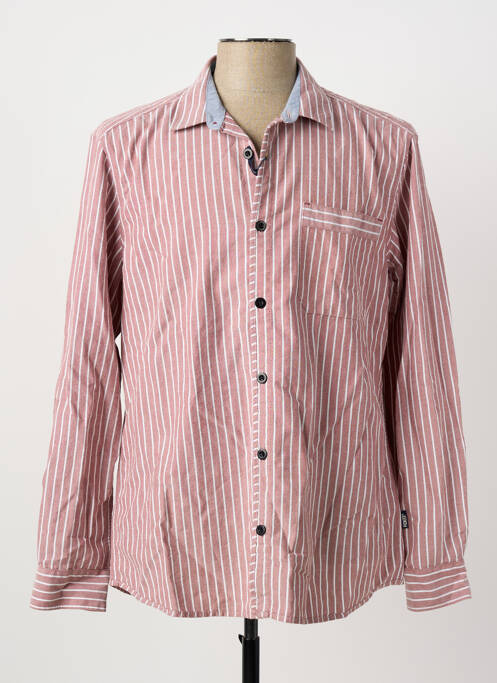 Chemise manches longues imprimé rayures rouge PIONEER homme