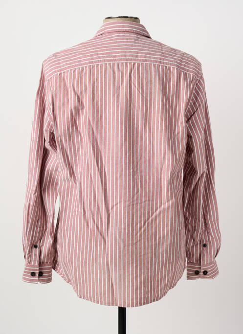Chemise manches longues imprimé rayures rouge PIONEER homme