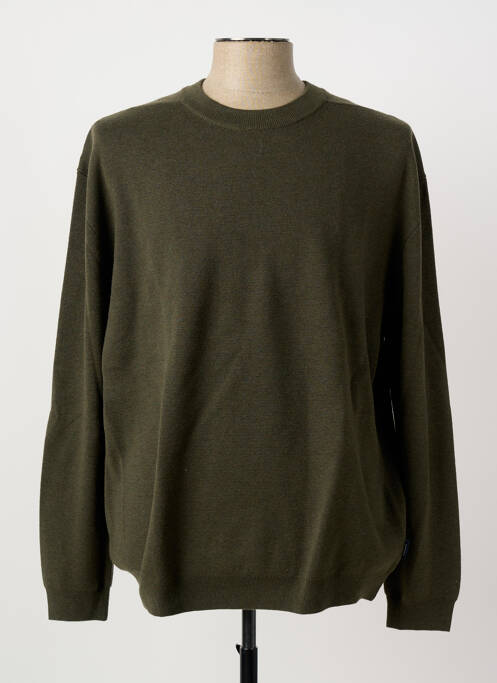 Pull col rond manches longues vert PIONEER homme