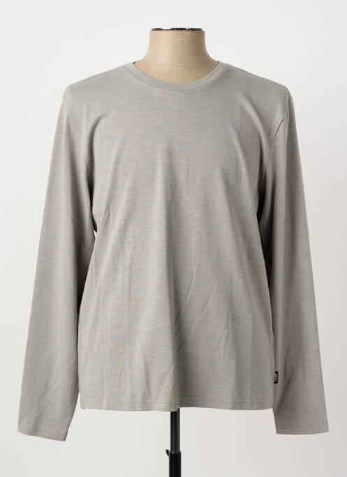 T-shirt coupe cintrée manches longues marron PIONEER homme