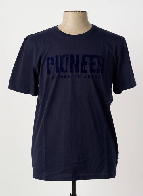 T-shirt coupe cintrée manches courtes bleu fonce PIONEER homme