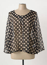 Blouse légère et transparente manches longues noir G!OZE femme