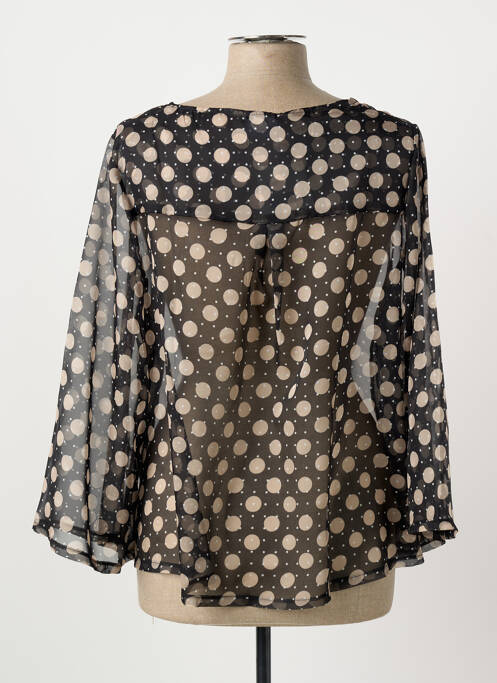 Blouse légère et transparente manches longues noir G!OZE femme