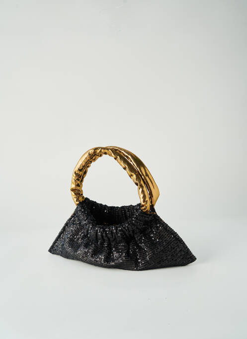 Sac poignée 2 anses de portée noir LILOU femme