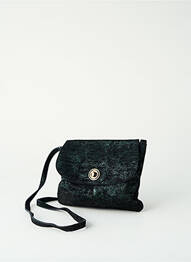 Sac fermeture rabat clipsé forme rectangulaire vert PIECES femme