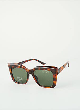 Lunettes de soleil imprimé fantaisie marron IYÜ femme