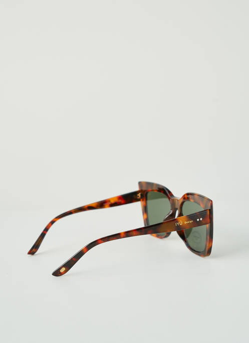 Lunettes de soleil imprimé fantaisie marron IYÜ femme