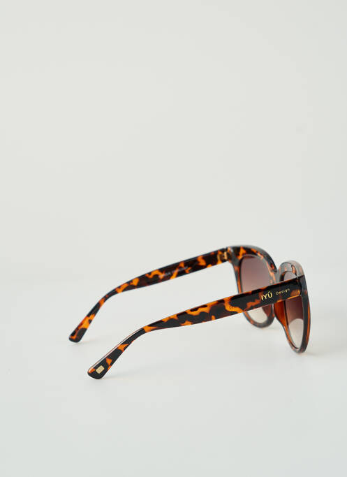 Lunettes de soleil imprimé fantaisie marron IYÜ femme