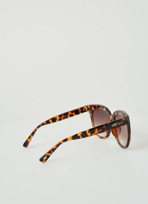 Lunettes de soleil imprimé fantaisie marron IYÜ femme